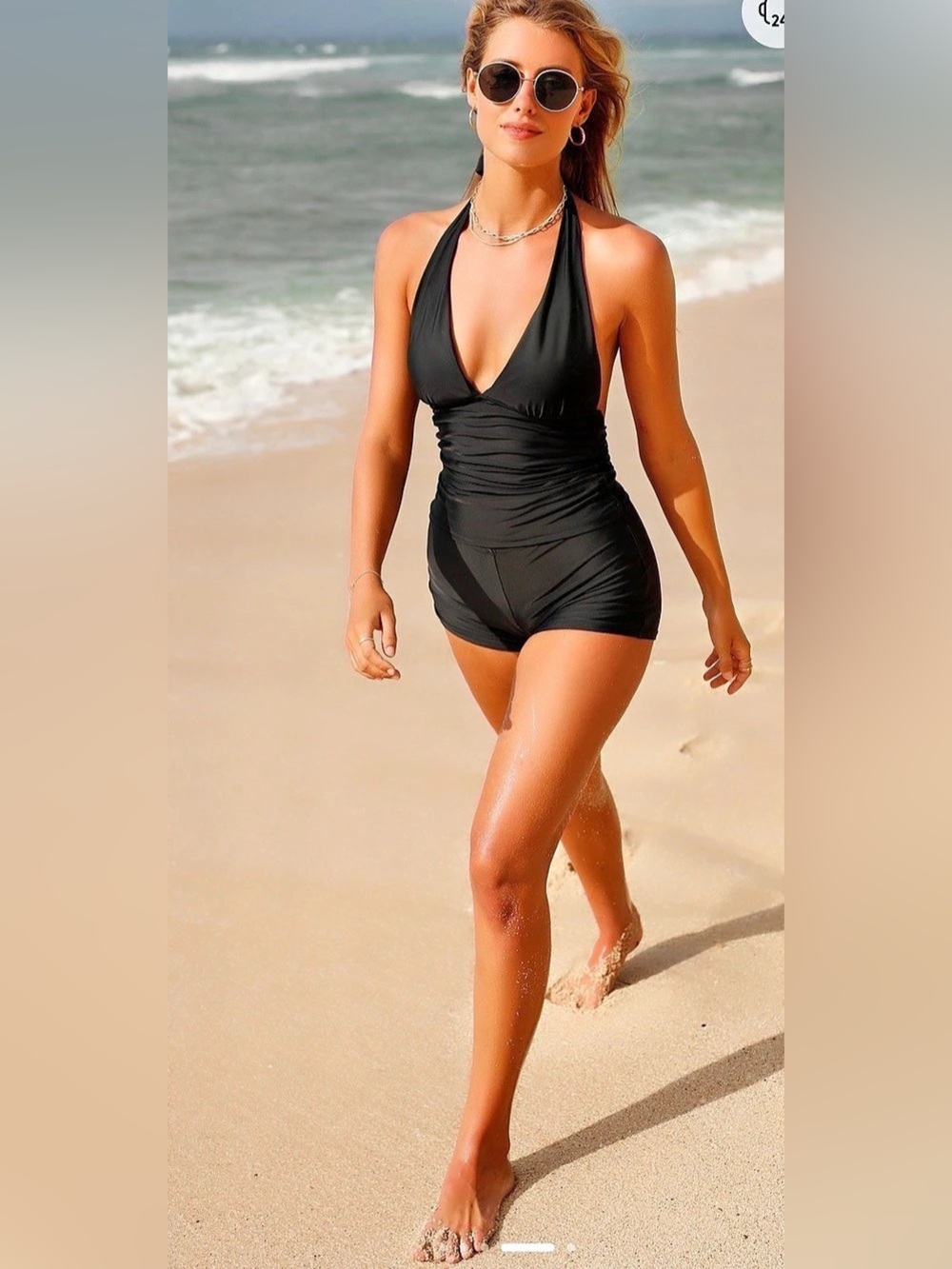 Black Halter Two-Piece Swimsuit Like New